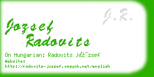 jozsef radovits business card